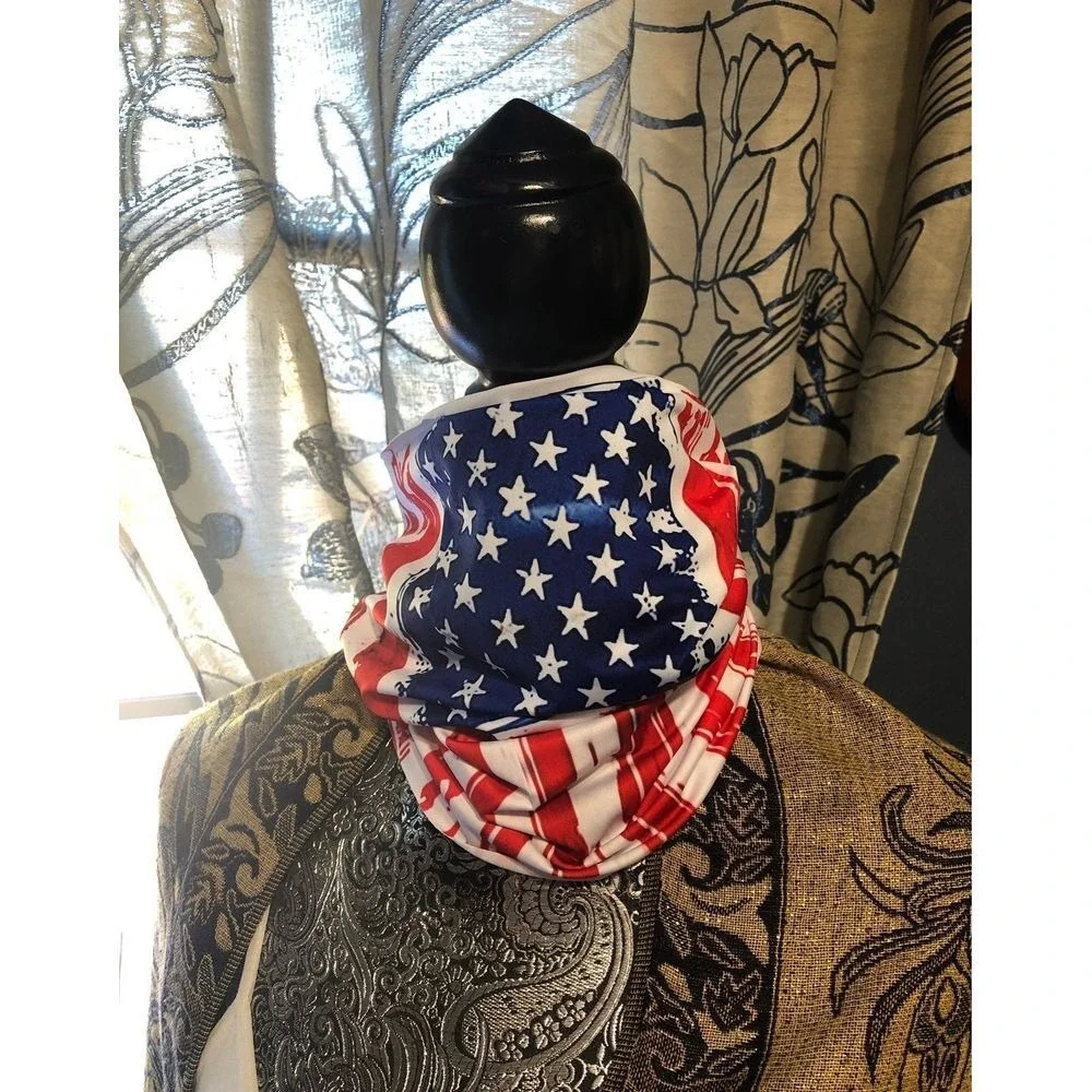 American flag Face gaiter scarf face mask USA patriot
